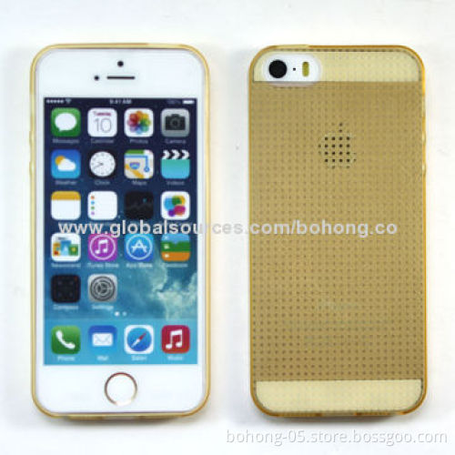 Ultra-thin Dot Grain Matte TPU Case for iPhone 5S, Different Colors Available/500PCS Each Color MOQ